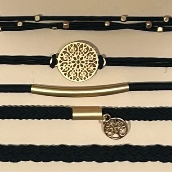 Bracelet/Hair Tie Set, 5 piece NEW - Picture 4 of 6